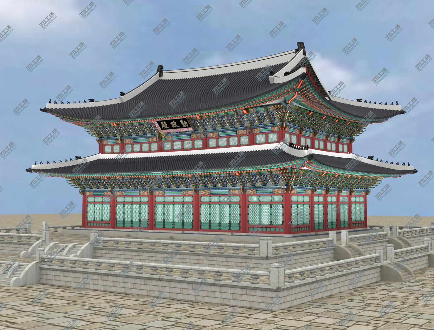 images/goods_img/2021040164/3D Geunjeongjeon Hall in Gyeongbokgung Palace OF KOREA model/1.jpg